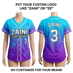 Camiseta de Béisbol de Poliéster Sublimado de 180 GSM, Logotipo Personalizado, Cierre de Botones, Talla Grande, Secado Rápido, Impresión Digital, Manga Corta - Product Image 1