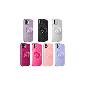 Funda de Silicona con Brillantina de Lujo para iPhone 11 14 Plus, con Protección Antigolpes para la Cámara y Soporte PopSocket, Cubierta Elegante - Product Image 3