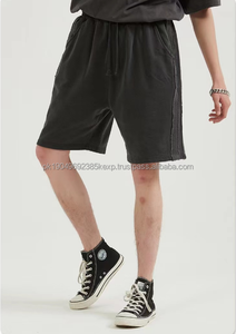 250G prêt à expédier confortable respirant avec short à cordon pour hommes décontracté vêtement lavage Joggers Shorts - Product Image 6