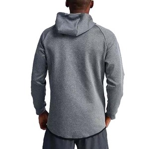 Bas quantité minimale de commande haute qualité Logo personnalisé hommes sweats à capuche conception Unique votre propre coton personnalisé fermeture éclair homme sweats à capuche bases - Product Image 2