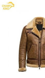 Veste en cuir pour homme en cuir de vache véritable doublure en satin col en fausse fourrure superposé veste 2025 - Product Image 4