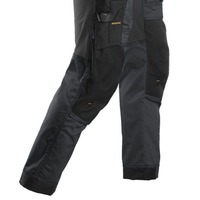 Pantalon cargo droit multi-poches pour homme, couleur noire, coupe classique, vêtements de chasse, doublure polaire respirante, style vintage