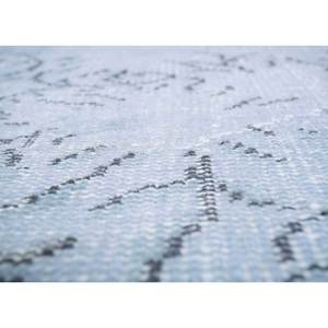 Alfombra Vintage de Lana Azul Anudada a Mano para Entrada, Sala de Estar, Pasillo, Dormitorio, Diseño de Medallón Rectangular Abstracto para Adolescentes - Product Image 3