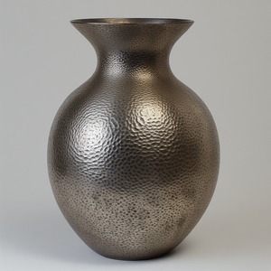 Premium Silver Toned Metal <b>Vase</b> Hand <b>Engraved</b> With Delicate Motifs Offering Stylish Decorative Presence For Spiritual - Product Image 5