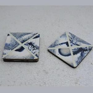 Wood Over Enamel Printed Tea Serving <b>Coasters</b> <b>Set</b> Best Design Product for <b>Coasters</b> <b>Set</b> - Product Image 3
