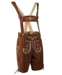 Pantalons en cuir Oktoberfest Shorts durables pour hommes Lederhosen Shorts bavarois directs d'usine - Product Image 1