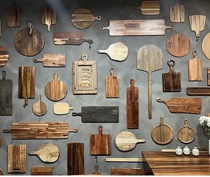 Planche à découper en bois de qualité supérieure avec poignée Planche à découper en bois durable et durable pour trancher les dés - Product Image 2