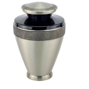 Urnes funéraires pour adultes en laiton de haute qualité avec bande de gravure urnes funéraires en métal fini de couleur or et noir pour cendres humaines - Product Image 2