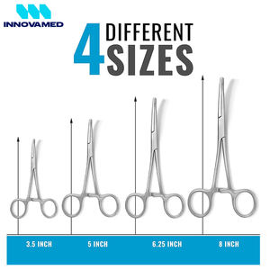 Ensemble de 4 pinces chirurgicales Kelly de différentes tailles Pinces hémostatiques manuelles de dernière conception avec caractéristiques hémostatiques droites et incurvées - Product Image 2