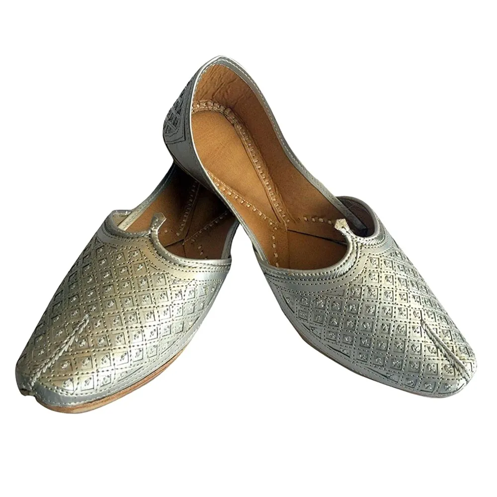 Men ethnic made Pakistani Khussa Shoes men Flat light Weight Mixed Colors khussa men's Traditional silver dyed custom made