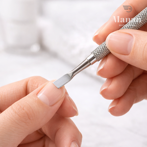 MANAN INSTRUMENTS Repousse-cuticules professionnel en acier inoxydable à double extrémité plate, avec poignée antidérapante, résistant à la rouille - Product Image 4