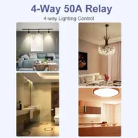 UEMON Automatisation Domotique Intelligente Relais Électriques en Plastique Wi-Fi Zigbee 3.0 50A/16A pour Garage, Bar, Hôtel, Contrôle Vocal Alexa, RCU 16 Canaux