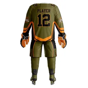Uniforme de Hockey sobre hielo con diseño de logotipo personalizado, uniforme deportivo, hecho en Pakistán - Product Image 2