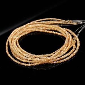 Cuentas de Diamante Naranja Natural en Forma de Rondelle, Facetadas, Grado AAA+, Hilo de Gemas de Lujo de 15 Pulgadas, Proveedor Mayorista de Sudáfrica - Product Image 2
