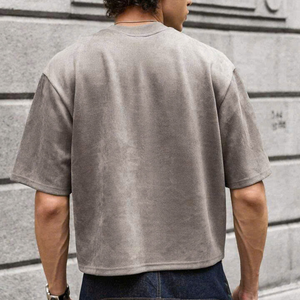 เสื้อยืดผ้าฝ้าย100% แขนสั้นสำหรับผู้ชายเสื้อยืดระบายอากาศกันหดพิมพ์โลโก้ตามสั่ง - Product Image 2