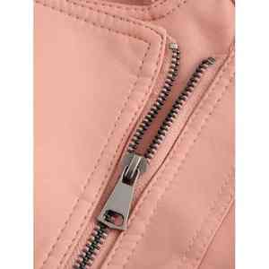 UNIQUE GYM WEAR Chaqueta de Cuero para Mujer - Manga Larga con Cierre de Cremallera, Bordado Personalizado, Reversible e Impermeable, Disponible en Todos los Colores - Product Image 2