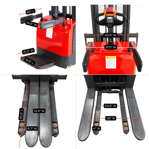 PS3300FE-3M impilatore per Pallet Fulll-elettrico, capacità di 3300 libbre, 118 altezza di sollevamento, funziona con Pallet a fondo aperto - Product Image 3