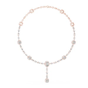 Collar S VIRVADIYA de Oro Rosa de 10K con Diamante Ovalado Cultivado en Laboratorio - Edición Signature Royale Drop Crownline Grand Empress Icona Luxe - Product Image 2