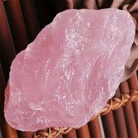 Puro Natural rosa cuarzo rosa áspero cristal crudo piedra roca Mineral espécimen curación Reiki decoración del hogar tamaño grande 1 pieza al azar