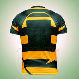 Rugby Match Jersey With Reinforced Shoulders And Breathable Panels Rugby Jersey With <b>Strong</b> Collar And Stretch <b>Fabric</b> - Product Image 5
