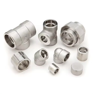 Giả Mạo Thép Không Gỉ SS MS Sắt Khuỷu Tay Tee Cắm Adapter Kết Nối Dài Núm Vú Khớp Nối Ống Nước Gi Ống Phù Hợp Nhà Sản Xuất - Product Image 3