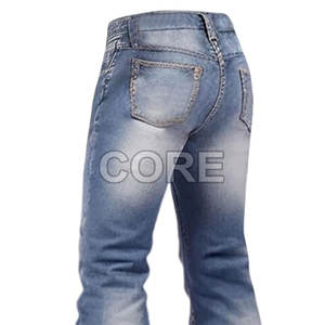 กางเกงยีนส์ขาบานของผู้ชายกางเกงซักสีตามสั่งบริการ OEM ใหม่ - Product Image 6