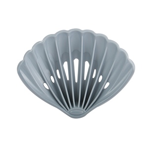 Portasapone MSV 'Coquillage' con design a forma di conchiglia in grigio - Product Image 1