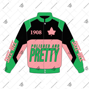 เสื้อแจ็คเก็ตนักแข่งชาวกรีกปรับแต่งลายได้ตามต้องการ - Product Image 1