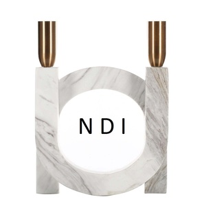Bougie votive en métal et marbre pour décoration de mariage et de maison Support de bougie en bâton gravé à la main - Product Image 6