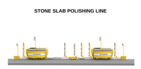 Ligne de production de polissage automatique de pierre de luxe Stonewin Machinery à 8 têtes et 3 sections pour dalles de granit et de marbre