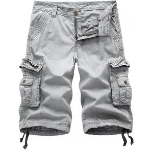 Short Cargo Homme High Street Solid OEM Respirant Taille Élastique Utilitaire Multi Poches - Product Image 1