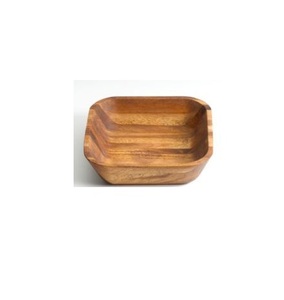 Ensemble de 3 plats de table de forme ronde au design élégant bol de service alimentaire de qualité exclusive bol en bois de taille mini - Product Image 6