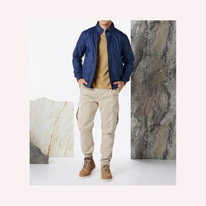 แจ็กเก็ตผ้าฝ้ายโพลีเอสเตอร์สำหรับผู้ชายเสื้อแจ็กเก็ตผ้าฝ้ายโพลีเอสเตอร์ให้ความอบอุ่นกลางแจ้งน้ำหนักเบามีสไตล์ - Product Image 6