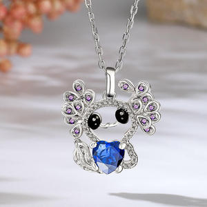 Collar Jeulia Hug Me Sweet Elf con Piedra de Nacimiento de Axolotl Mexicano para Niños en Plata de Ley - Product Image 4