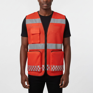 Chaleco de Seguridad Reflectante Impermeable con LED de Malla de Alta Visibilidad ANSI Clase 2 con Logotipo Personalizado al por Mayor para Hombre, Construcción Industrial - Product Image 4