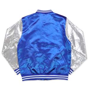 ZPB <b>Sequin</b> <b>Jacket</b> - Royal Blue | 100% Polyester Zeta Phi Beta <b>Jacket</b> with Embroidered Team Logo on Front | Stylish Greek Apparel - Product Image 2