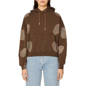 เสื้อฮู้ดผ้าเฟรนช์เทอร์รี่สำหรับผู้หญิงเสื้อมีฮู้ดปักไหล่ปล่อย - Product Image 1