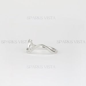 Vente en gros de bague Sparks Vista Infinity Wave en or 10K 14K 18K avec pierres de Moissanite brillantes, fiançailles ou bijoux fins de tous les jours - Product Image 4