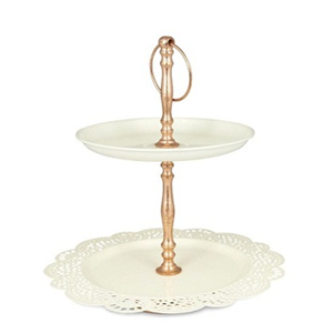 Soporte de pastel hecho a mano de Metal de 2 niveles de la más alta calidad para decoración de cumpleaños regalo más precioso para el fabricante - Product Image 1