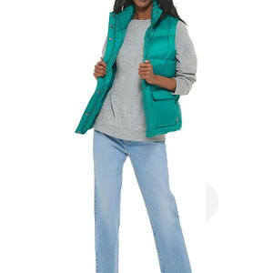 Veste d'hiver sans manches en peluche Logo personnalisé Imperméable Bulle brillante Gilets pour femmes de haute qualité - Product Image 3