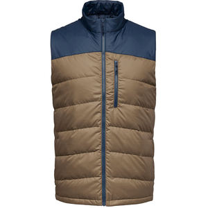 Abrigo acolchado con capucha sin mangas con cremallera informal para hombre, chaleco acolchado de invierno, chalecos acolchados para exteriores, moda con cremallera, cuello alto, lona - Product Image 4