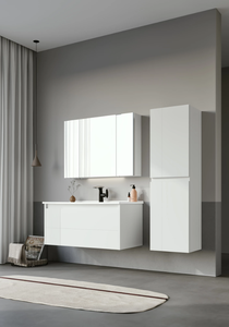Likya Bathroom Cabinet <b>with</b> Ceramic Basin and Drawer <b>Storage</b> - Product Image 4