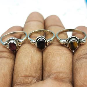 925 <b>Solid</b> <b>Silver</b> Women's Ring Handcrafted with Tiger Eye Gemstone Diamond Onyx Bezel Setting for Wedding Anniversary Party Gift - Product Image 3