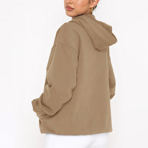 Sweat à capuche personnalisé de haute qualité à la mode pull en tricot à manches longues pour femmes tissu en coton pull à capuche surdimensionné pour femmes - Product Image 4