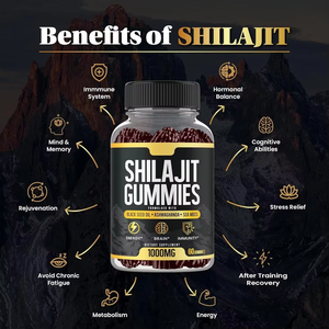 OEM Supply Pure Himalayan Shilajit Gummies pour hommes et femmes Gold Grade Shilajit 60 Gummies pour un regain d'énergie et un soutien immunitaire - Product Image 3