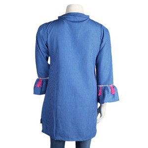 เสื้อพิมพ์ลายผู้หญิง - สีน้ำเงินเข้ม - Product Image 4