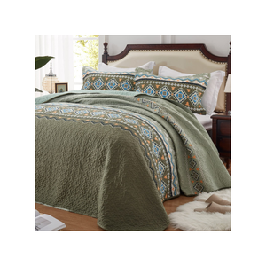 Comfort 100% Cotton Floral Embroidered 360TC Recyclable Machine Washable GOTS Certified Crafted In India Export Ready <b>Bedspreads</b> - Product Image 2