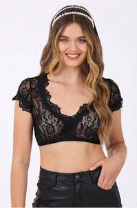 Blusa Dirndl tradicional para mujer, manga corta de algodón, estilo occidental informal, ajuste Regular, talla grande, temporada de invierno - Product Image 2