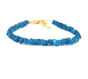 Hecho a mano Gemston Trendy Blue Apatite Bracelet Womene Jewelry Venta al por mayor Supply Export para el mejor precio - Product Image 3