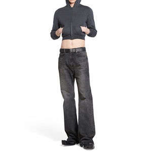 กางเกงยีนส์ผ้าฝ้าย100% สำหรับผู้ชาย, กางเกงเอวสูงปานกลางระบายอากาศได้ดีซักเบาสวมใส่ได้หลากหลายสำหรับฤดูร้อน - Product Image 5